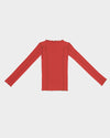 BASERANGE Long Sleeve T-Shirt TTML Collection Ribbed Cotton Portugal BAS-TTML-RB-SU25-MY RED (BROWN)